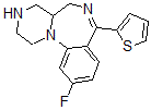 CAS#: 110622-75-8， 10-Fluoro-7-Thiophen-2-Yl-1,2,3,4,4a,5-Hexahydropyrazino[1,2-a][1,4]Benzodiazepine