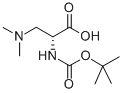结构式 CAS# 110755-32-3, 3-(二甲基氨基)-N-[(1,1-二甲基乙氧基)羰基]-D-丙氨酸