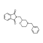 structure of CAS# 110859-48-8, 2-[(4-Benzyl-2-Morpholinyl)Methyl]-1H-Isoindole-1,3(2H)-Dione;2-(4-Benzyl-morpholin-2-ylmethyl)-isoindole-1,3-dione;2-[(4-ben<wbr>zylmorpho<wbr>lin-2-yl)<wbr>methyl]-2<wbr>,3-dihydr<wbr>o-1H-isoi<wbr>ndole-1,3<wbr>-dione;2-[(4-Benzylmorpholin-2-yl)methyl]isoindoline-1,3-dione