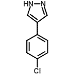 结构式 CAS# 111016-47-8, 4-(4-氯苯基)-1H-吡唑