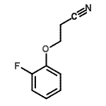 structure of CAS# 111140-91-1, 3-(2-Fluorophenoxy)Propanenitrile;3-(2-fluorophenoxy)propanenitrile;MFCD01569390;ZINC02685693