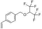 structure of CAS# 111158-92-0, 1-Ethenyl-4-[[2,2,2-Trifluoro-1-(Trifluoromethyl)Ethoxy]Methyl]-Benzene;4-VINYLBENZYL 2H-PERFLUOROPROP-2YL ETHER;P-VINYLBENZYL HEXAFLUORO ISOPROPYL ETHER;4-VINYLBENZYL HEXAFLUOROISOPROPYL ETHER