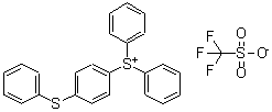结构式 CAS# 111281-12-0, (4-苯基硫代苯基)二苯基锍三氟甲烷磺酸盐
