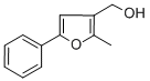 structure of CAS# 111787-91-8, 2-Methyl-5-Phenyl-3-Furanmethanol;3-(Hydroxymethyl)-2-Methyl-5-Phenylfuran;(2-METHYL-5-PHENYLFURAN-3-YL)METHANOL;(2-Methyl-5-Phenylfur-3-Yl)Methanol