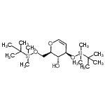 structure of CAS# 111830-53-6, 1,5-Anhydro-2-Deoxy-3,6-Bis-O-[Dimethyl(2-Methyl-2-Propanyl)Silyl]-D-Arabino-Hex-1-Enitol;3,6-Di-O-(tert-butyldimethylsilyl)-D-glucal;3,6-di-O-tert-butyldimethylsilyl-D-(-)-glucal;472832_ALDRICH