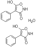 structure of CAS# 111943-85-2, 5-Hydroxy-4-Phenyl-1,2-Oxazol-3(2H)-One Hydrate (2:1);3,5-DIHYDROXY-4-PHENYLISOXAZOLE HEMIHYDRATE;bis(4-phenyl-1,2-oxazole-3,5-diol) hydrate