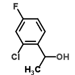 structure of CAS# 112108-68-6, 1-(2-Chloro-4-Fluorophenyl)Ethanol;(1S)-1-(2-chloro-4-fluorophenyl)ethanol;1-(2-Chloro-4-fluorophenyl)ethan-1-ol?;1-(2-Chloro-4-fluoro-phenyl)ethanol
