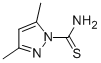 structure of CAS# 1124-15-8, 3,5-Dimethylpyrazole-1-Carbothioamide;3,5-Dimethyl-1-Pyrazolecarbothioamide;Zinc00092678;Nsc51110