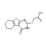 CAS 登录号：112672-69-2， [(4-氧代-3,4,5,6,7,8-六氢[1]苯并噻吩并[2,3-d]嘧啶-2-基)硫基]乙酸