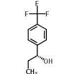 结构式 CAS# 112777-69-2, (1R)-1-[4-(三氟甲基)苯基]-1-丙醇