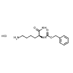 structure of CAS# 112785-42-9, N<Sup>2</Sup>-[(Benzyloxy)Carbonyl]-L-Lysinamide Hydrochloride (1:1);Carbamic <wbr>acid, N-[<wbr>(1S)-5-am<wbr>ino-1-(am<wbr>inocarbon<wbr>yl)pentyl<wbr>]-, pheny<wbr>lmethyl e<wbr>ster, hyd<wbr>rochlorid<wbr>e (1:1);N<sup>2</sup>-[(Benzyloxy)c<wbr>arbonyl]-<wbr>L-lysinam<wbr>ide hydro<wbr>chloride <wbr>(1:1);N<sup>2</sup>-[(Benzyloxy)c<wbr>arbonyl]-<wbr>L-lysinam<wbr>ide, chlo<wbr>rhydrate <wbr>(1:1)