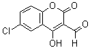 结构式 CAS# 113018-98-7, 6-氯-4-羟基-2-氧代-2H-苯并吡喃-3-甲醛