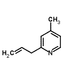 结构式 CAS# 113985-34-5, 2-烯丙基-4-甲基吡啶