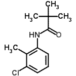 structure of CAS# 114153-36-5, N-(3-Chloro-2-Methylphenyl)-2,2-Dimethylpropanamide;N-(3-chloro-2-methylphenyl)-2,2-dimethylpropanamide;N-(3-Chloro-2-methylphenyl)-2,2-dimethyl-propionamide;N-(3-Chloro-2-methyl-phenyl)-2,2-dimethyl-propionamide