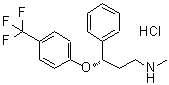 结构式 CAS# 114247-06-2, (3S)-N-甲基-3-苯基-3-[4-(三氟甲基)苯氧基]-1-丙胺盐酸盐(1:1)