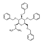 结构式 CAS# 114967-51-0, (2R,3R,4S,5R,6R)-3,4,5-三苄氧基-2-(苄氧基甲基)-6-异丙氧基-四氢吡喃