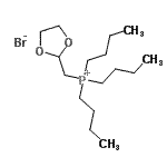 结构式 CAS# 115754-62-6, 三丁基(1,3-二氧戊环-2-基甲基)鏻溴化物