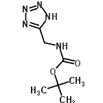 structure of CAS# 115894-70-7, 2-Methyl-2-Propanyl (1H-Tetrazol-5-Ylmethyl)Carbamate;tert-butyl ((1H-tetrazol-5-yl)methyl)carbamate;tert-butyl N-(1H-1,2,3,4-tetrazol-5-ylmethyl)carbamate