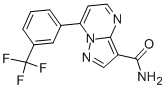 structure of CAS# 115930-92-2, 7-[3-(Trifluoromethyl)Phenyl]-Pyrazolo[1,5-a]Pyrimidine-3-Carboxamide;7-[3-(Trifluoromethyl)Phenyl]Pyrazolo[1,5-A]Pyrimidine-3-Carboxamide 97%;7-[3-(Trifluoromethyl)Phenyl]Pyrazolo[1,5-A]Pyrimidine-3-Carboxamide97%;7-[3-(TRIFLUOROMETHYL)PHENYL]PYRAZOLO[1,5-A]PYRIMIDINE-3-CARBOXAMIDE