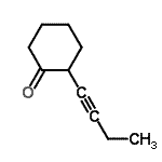 CAS 登录号：116373-17-2， 2-(1-丁炔-1-基)环己酮
