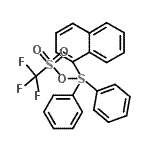 structure of CAS# 116808-69-6, 1-Naphthyl Diphenylsulfonium Triflate;Diphenyl(naphthyl)sulfonium triflate;Diphenyl(naphthyl)sulphonium triflate