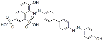CAS#: 117-33-9， (8Z)-7-Oxo-8-[[4-[4-[2-(4-Oxo-1-Cyclohexa-2,5-Dienylidene)Hydrazinyl]Phenyl]Phenyl]Hydrazinylidene]Naphthalene-1,3-Disulfonic Acid