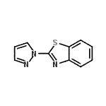 structure of CAS# 117157-62-7, 2-(1H-Pyrazol-1-Yl)-1,3-Benzothiazole;2-(1H-pyrazol-1-yl)benzo[d]thiazole