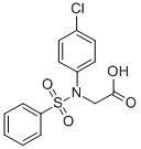 结构式 CAS# 117309-41-8, 2-[4-氯(苯磺酰基)苯胺基]乙酸