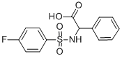 structure of CAS# 117309-49-6, (S)-alpha-[[(4-Fluorophenyl)Sulfonyl]Amino]-Benzeneacetic Acid;(2S)-2-[(4-Fluorophenyl)Sulfonylamino]-2-Phenyl-Acetate;(2S)-2-[(4-Fluorophenyl)Sulfonylamino]-2-Phenyl-Ethanoate;Zinc00166172