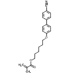 structure of CAS# 117318-91-9, 6-[(4'-Cyano-4-Biphenylyl)Oxy]Hexyl Methacrylate;6-(4- HEXYLMETHA&;6-[4-(4−Cyanophenyl)phenoxy]hexyl methacrylate;588474_ALDRICH