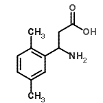 structure of CAS# 117391-55-6, 3-Amino-3-(2,5-Dimethylphenyl)Propanoic Acid;3-(2,5-dimethylphenyl)-β-alanine;3-(2,5-Dimethylphenyl)-β-alanine #;3-Amino-3-(2,5-dimethylphenyl)propanoic acid