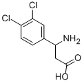 structure of CAS# 117391-57-8, beta-Amino-3,4-Dichloro-Benzenepropanoic Acid;3-Amino-3-(3,4-Dichlorophenyl)Propionic Acid;7R-0620;Aa028