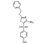 结构式 CAS# 117420-86-7, 2-(苄基硫基)-5-[(4-甲基苯基)磺酰基]-1,3-噻唑-4-胺