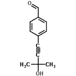 structure of CAS# 117569-57-0, 4-(3-Hydroxy-3-Methyl-1-Butyn-1-Yl)Benzaldehyde;4-(3-Hydroxy-3-methyl but-1-yn-1-yl)benzaldehyde;4-(3-Hydroxy-3-methylbut-1-yn-1-yl)benzaldehyde;4-(3-hydroxy-3-methylbut-1-ynyl)benzaldehyde