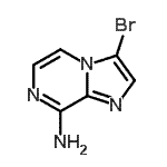 structure of CAS# 117718-92-0, 3-Bromoimidazo[1,2-a]Pyrazin-8-Amine;3-Bromo-imidazo[1,2-a]pyrazin-8-ylamine;8-Amino-3-bromoimidazo[1,2-a]pyrazine