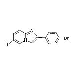 structure of CAS# 118000-66-1, 2-(4-Bromophenyl)-6-Iodoimidazo[1,2-a]Pyridine;2- -6-IODOIMIDAZO P&;2-(4-Bromophenyl)-6-iodoimidazo[1,2-a]pyridine;658995_ALDRICH