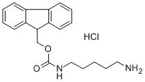 structure of CAS# 118119-32-7, (5-Aminopentyl)-Carbamic Acid 9H-Fluoren-9-Ylmethyl Ester;N1-(9-FLUORENYLMETHYLOXYCARBONYL)-1,5-DIAMINOPENTANE HYDROCHLORIDE;N-(9-FLUORENYLMETHYLOXYCARBONYL)-1,5-DIAMINOPENTANE HYDROCHLORIDE;N-1-(9-FLUORENYLMETHOXYCARBONYL)-1,5-DIAMINOPENTANE HCL