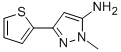 structure of CAS# 118430-78-7, 1-Methyl-3-(2-Thienyl)-1H-Pyrazol-5-Amine;1-Methyl-3-(Thiophen-2-Yl)-1H-Pyrazol-5-Amine;1-Methyl-3-(2-Thienyl)-1H-Pyrazole-5-Amine;5-Amino-1-Methyl-3-(2-Thienyl)-1H-Pyrazole