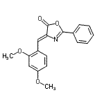 结构式 CAS# 118555-99-0, (4Z)-4-(2,4-二甲氧基苄亚基)-2-苯基-1,3-恶唑-5(4H)-酮