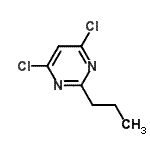 结构式 CAS# 1197-28-0, 4,6-二氯-2-丙基嘧啶