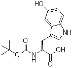 结构式 CAS# 119768-45-5, 5-羟基-N-{[(2-甲基-2-丙基)氧基]羰基}-L-色氨酸