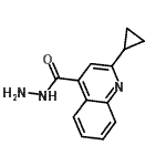 结构式 CAS# 119778-68-6, 2-环丙基-4-喹啉甲酰肼