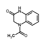 结构式 CAS# 120589-86-8, 4-乙酰基-3,4-二氢-2(1H)-喹喔啉酮
