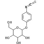结构式 CAS# 120967-92-2, 4-异硫氰酸基苯基吡喃己糖苷