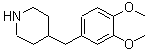 structure of CAS# 121278-66-8, 4-(3,4-Dimethoxybenzyl)Piperidine;4-(3,4-Dimethoxybenzyl)-piperidine