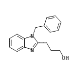 结构式 CAS# 121356-81-8, 3-(1-苄基-1H-苯并咪唑-2-基)-1-丙醇