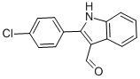 结构式 CAS# 1217-83-0, 2-(4-氯苯基)-1H-吲哚-3-甲醛