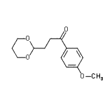 结构式 CAS# 121789-38-6, 3-(1,3-二恶烷-2-基)-1-(4-甲氧基苯基)-1-丙酮