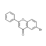 structure of CAS# 1218-80-0, 6-Bromo-2-Phenyl-4H-Chromen-4-One;4H-1-benzopyran-4-one, 6-bromo-2-phenyl-;6-Brom-2-phenyl-4H-chromen-4-on;6-Bromo-2-phenyl-(4H)-4-benzopyranone