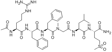 结构式 CAS# 121951-71-1, N2-乙酰基-L-精氨酰-L-苯丙氨酰-L-苯丙氨酰-N-甲基甘氨酰-L-亮氨酰-L-蛋氨酰胺 S,S-二氧化物